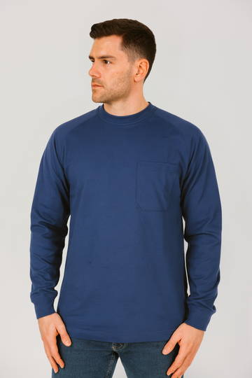 NKE FR LONG SLEEVE T-SHIRT - INDIGO