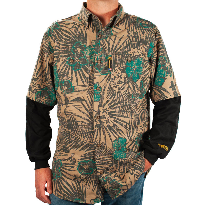 Load image into Gallery viewer, Tropic Camo Beige FR Hawaiian Shirt
