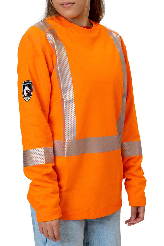 Women's Pro Dry® Hi-Vis Orange Long Sleeve FR Shirt