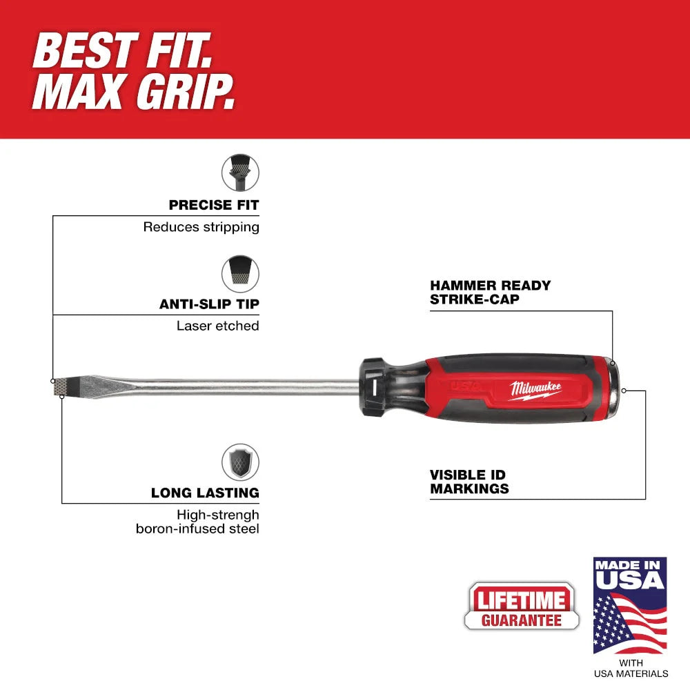 5/16" Slotted 6" Cushion Grip Demolition Screwdriver (USA)