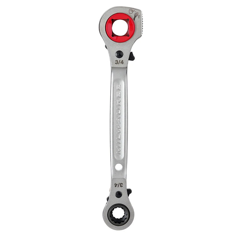 Load image into Gallery viewer, Lineman&#39;s 5in1 Ratcheting Wrench w/ Milled Strike Face
