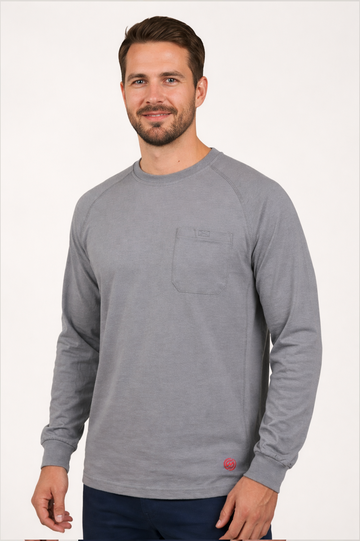NKE FR LIGHTWEIGHT CREWNECK TEE - GREY