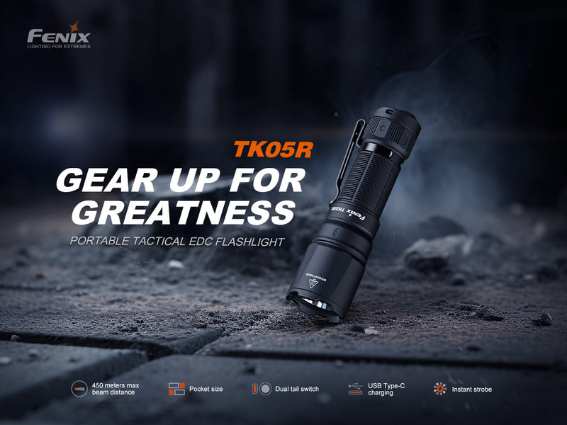 Load image into Gallery viewer, Fenix TK05R Compact Tactical EDC Flashlight
