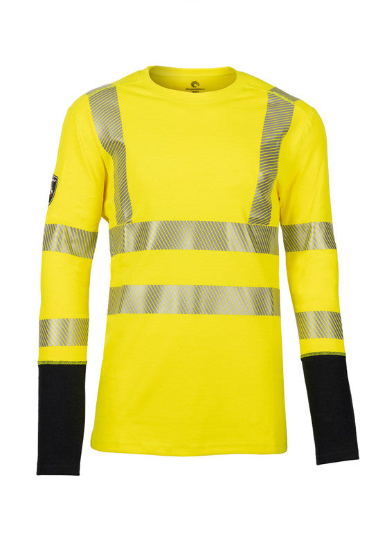Men's Pro Dry® Hi-Vis Yellow Long Sleeve FR Shirt