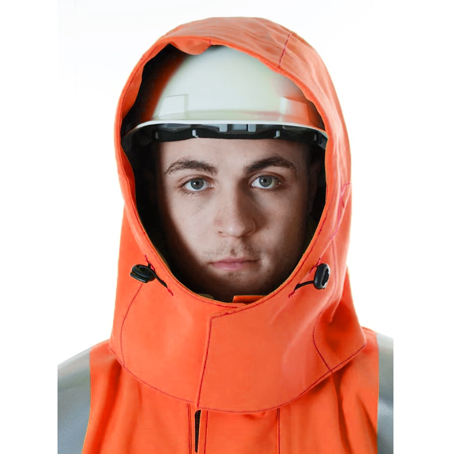 EXTREME GORE-TEX PYRAD® CAT 3 FR/ARC Rated Breathable High Visibility Rainwear Trench Coat Orange/Black