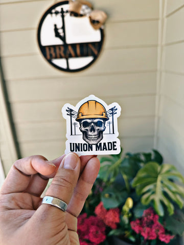 UNION MADE hard hat stickers ⚡️
