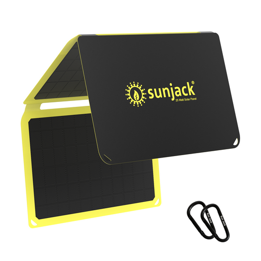 SunJack 25 Watt ETFE Foldable Portable Solar Panel Charger