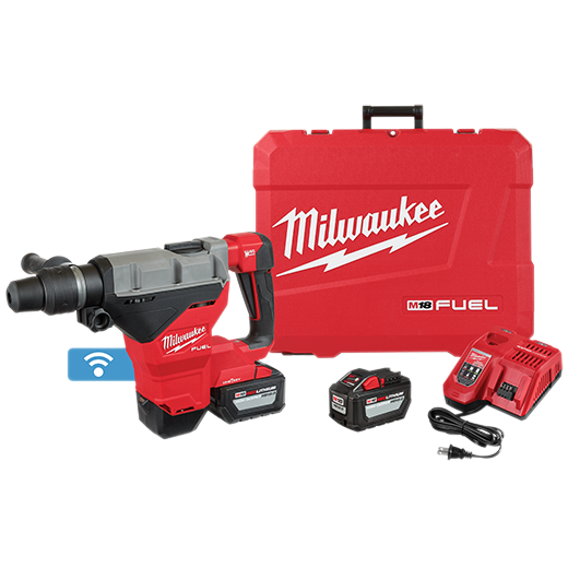 Milwaukee m18 fuel 1-3/4" sds max rotary hammer one key kit 2-battery - 2718-22HD