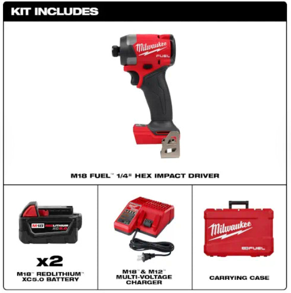 Load image into Gallery viewer, Milwaukee M18 FUEL™ 1/4&quot; Hex Impact Driver Kit - 2953-22
