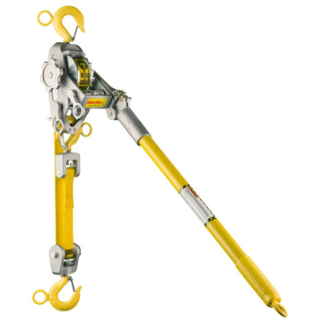 Lug-All 2-B - 1 Ton Web Strap Hoist w/ Hot Stick Rings