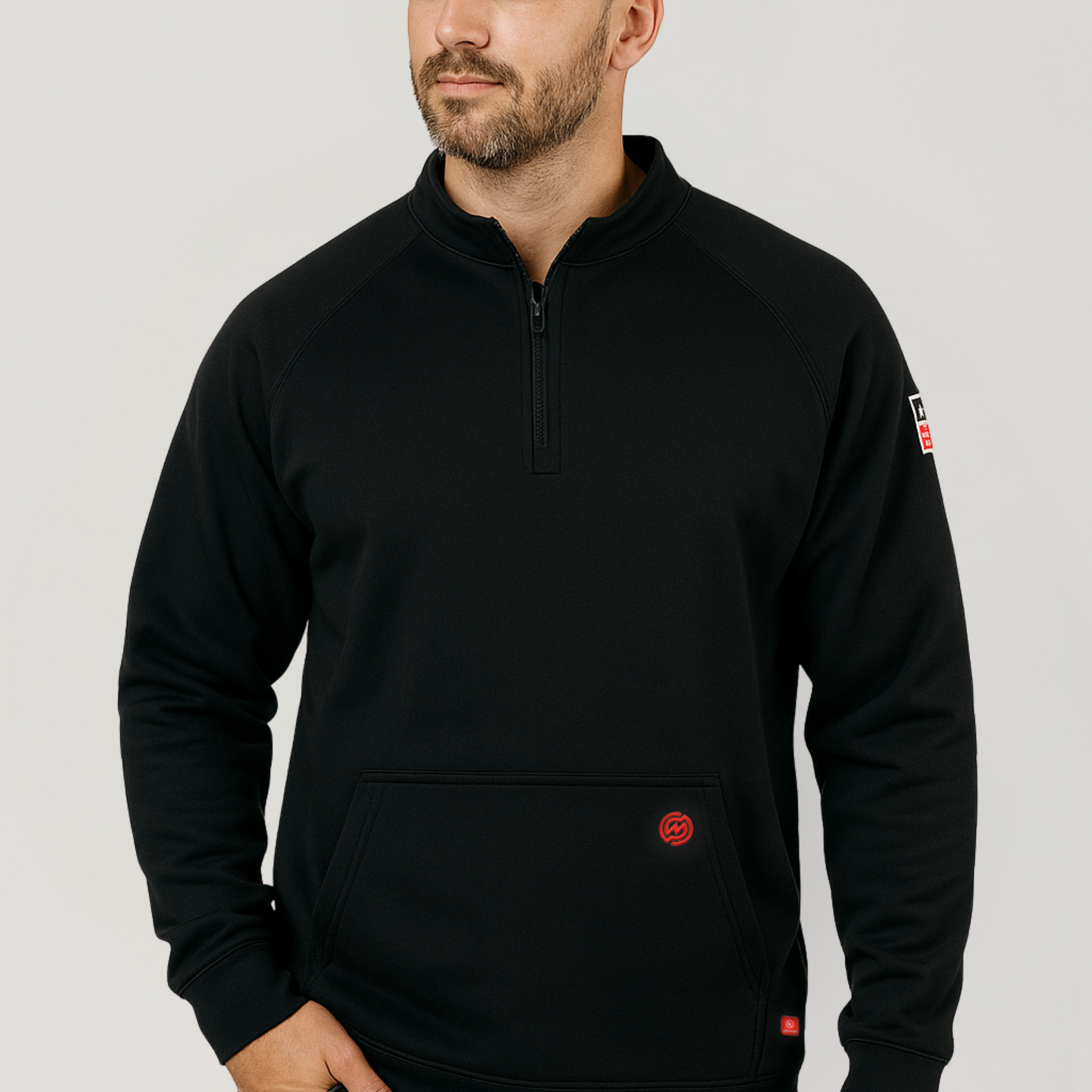 NKE FR 1/4 ZIP SWEATSHIRT - BLACK