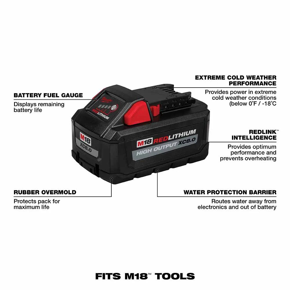 M18 REDLITHIUM HIGH OUTPUT XC8.0 Battery