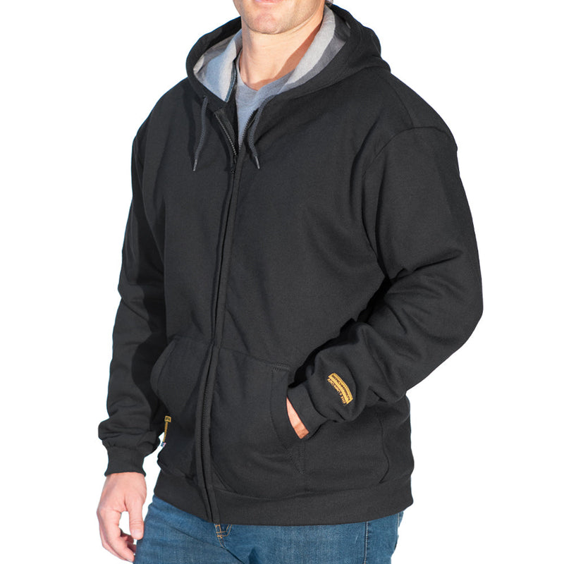 Load image into Gallery viewer, Black FR Zip-Up Hooded Sweatshirt
