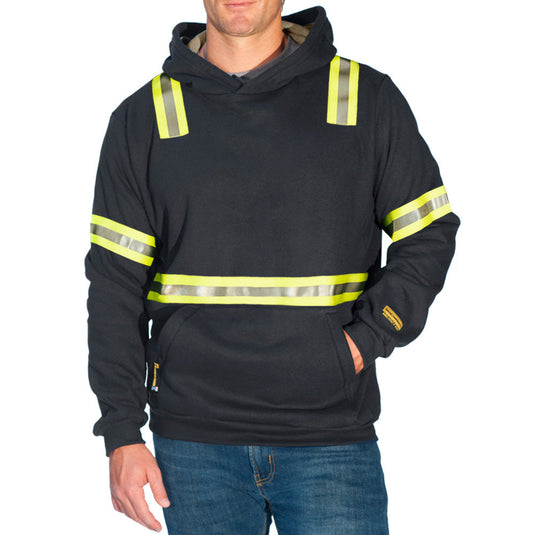 Enhanced Visibility Black FR Pullover Hoodie