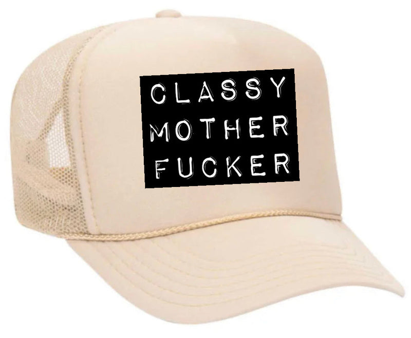 Load image into Gallery viewer, Classy Mother Fucker Block Trucker Hat
