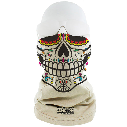 CAT 2 FR Candy Skull Beige Face Muffler