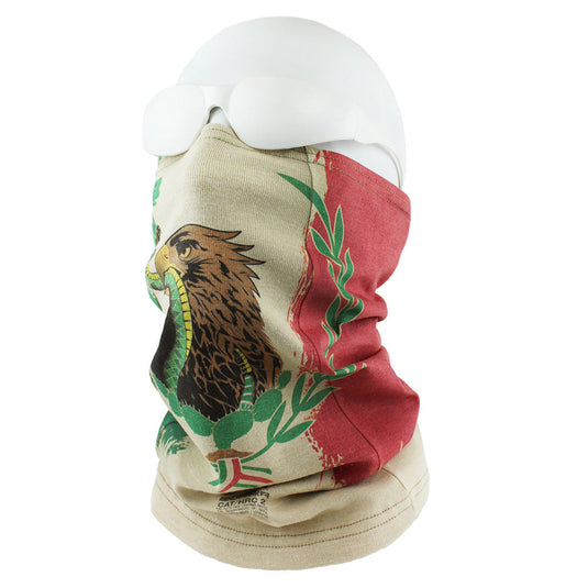 CAT 2 FR Mexican Flag Beige Face Muffler