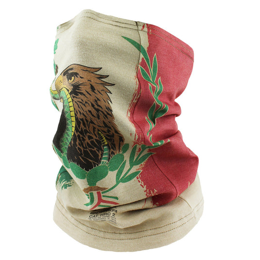 CAT 2 FR Mexican Flag Beige Face Muffler