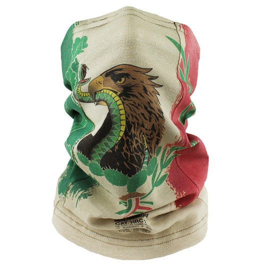 CAT 2 FR Mexican Flag Beige Face Muffler