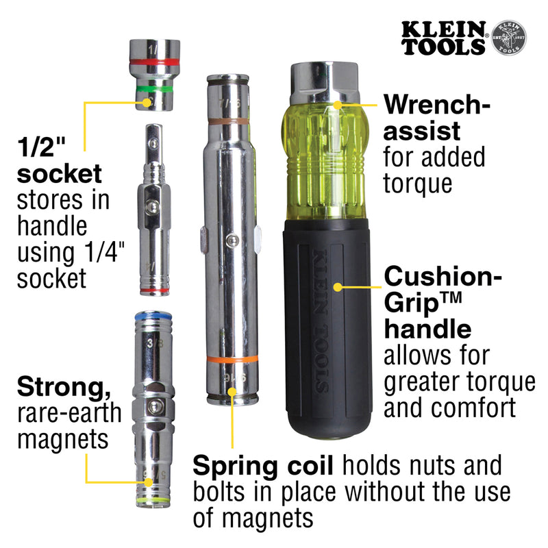 Load image into Gallery viewer, 7-in-1 Multi-Bit Screwdriver / Nut Driver, Magnetic
