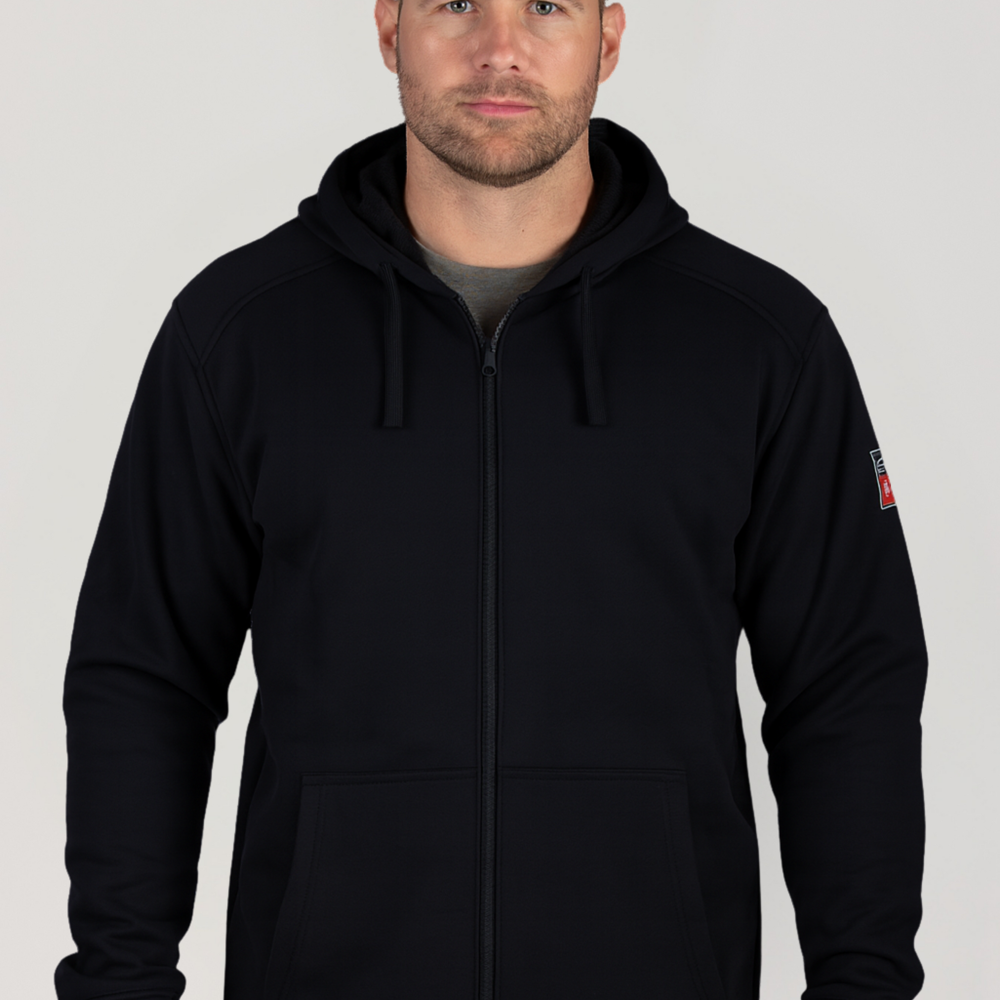 NKE FR FULL ZIPPER HOODIE - BLACK