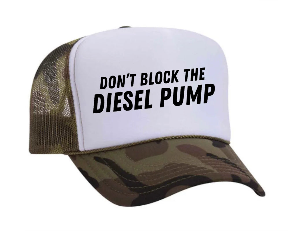 Engine Block Hat Don’t Block The Diesel Pump Trucker Hat