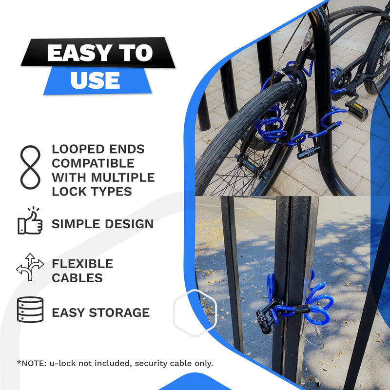 Load image into Gallery viewer, DocksLocks® Anti-Theft Weatherproof Coiled Security Cable with Looped Ends (5&#39;, 10&#39;, 15&#39;, 20&#39; or 25&#39;)
