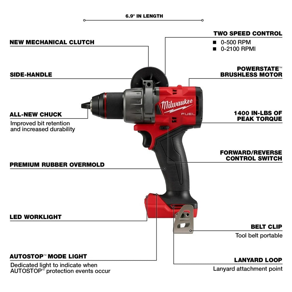 M18 FUEL 1/2" Hammer Drill/Driver - Cordless Power Tool