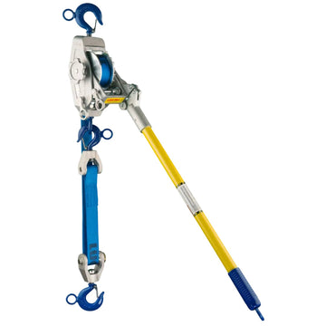 Lug-All 4-B - 2 Ton Web Strap Hoist w/ Hot Stick Rings