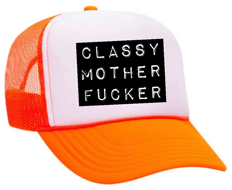 Load image into Gallery viewer, Classy Mother Fucker Block Trucker Hat
