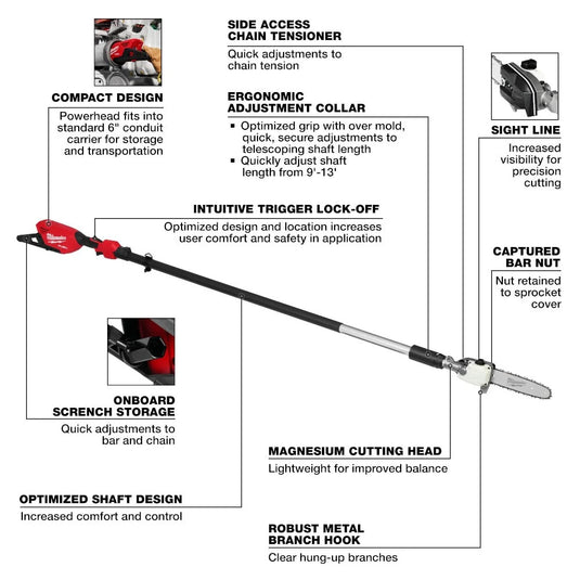 M18 FUEL Telescoping Pole Saw (Tool-Only)