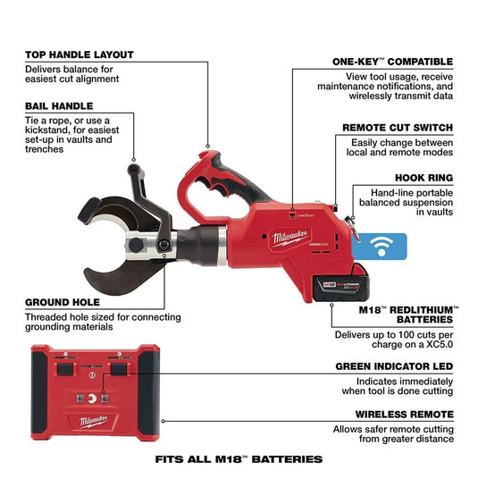 M18 FORCE LOGIC 3 Underground Cable Cutter w/ Wireless remote