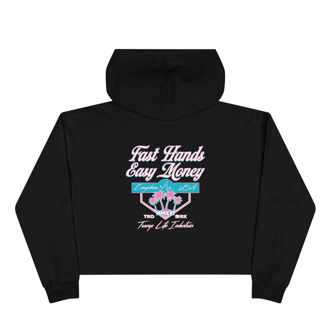 Fast Hands Easy Money Miami Crop Hoodie