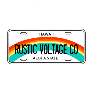 Hawaiian license plate sticker