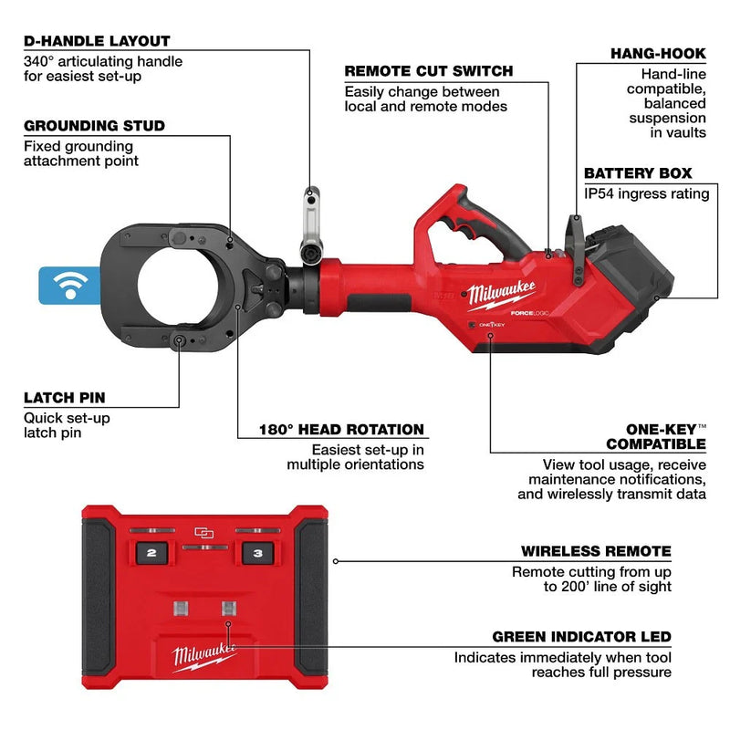 Load image into Gallery viewer, M18 FORCE LOGIC 5 Underground Cable Cutter w/ Wireless Remote
