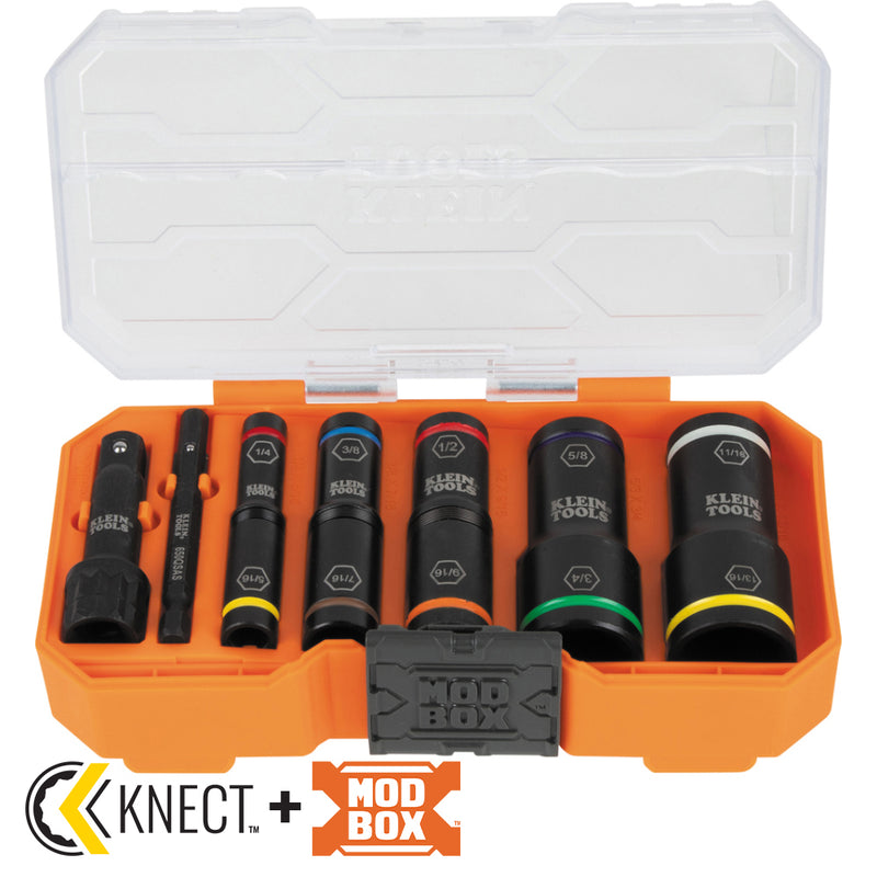 Load image into Gallery viewer, KNECT™ Flip-10 Heavy Duty Flip Impact Socket Set, SAE, 8-Piece
