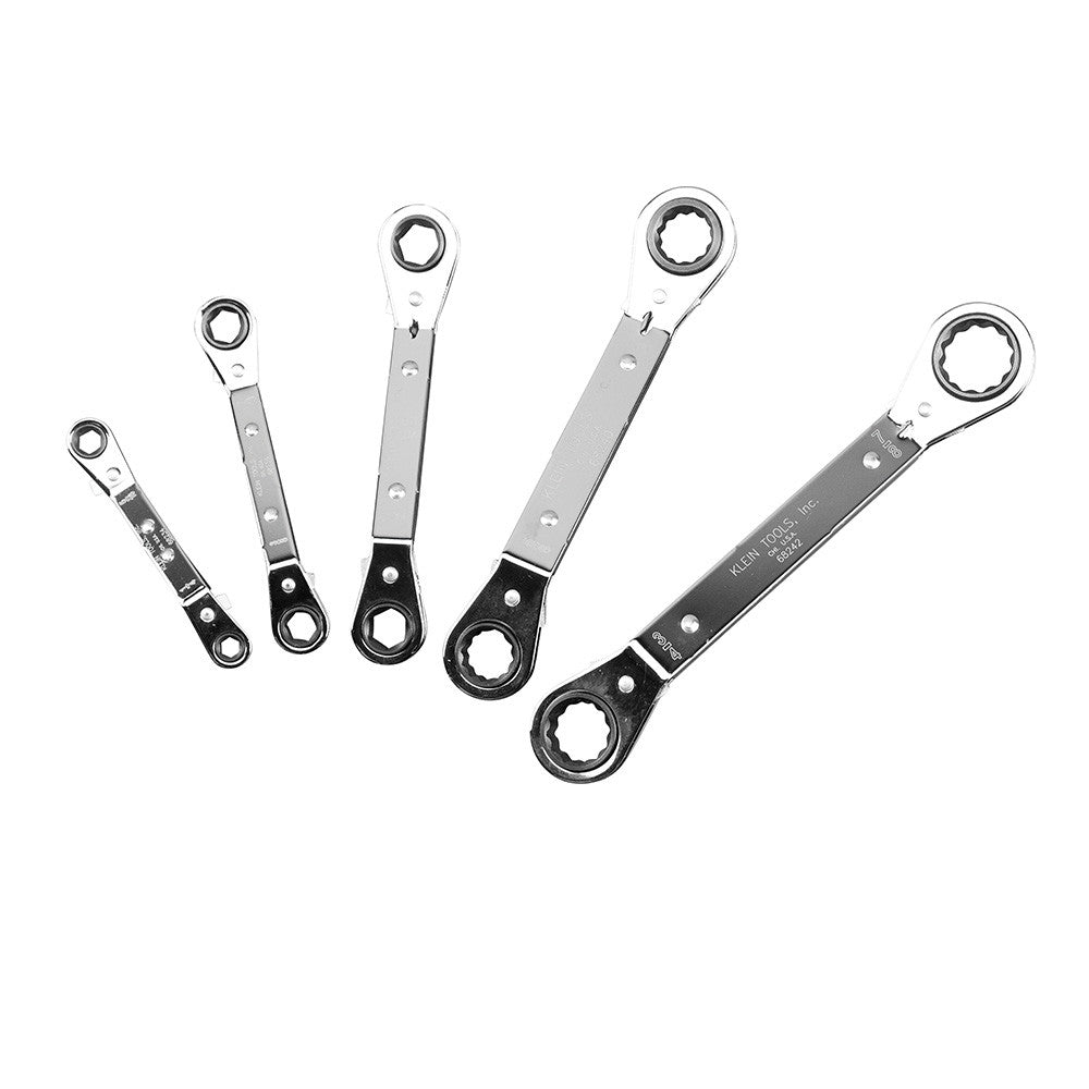 Klein 5 Piece Ratcheting Wrench Set(94-68221)