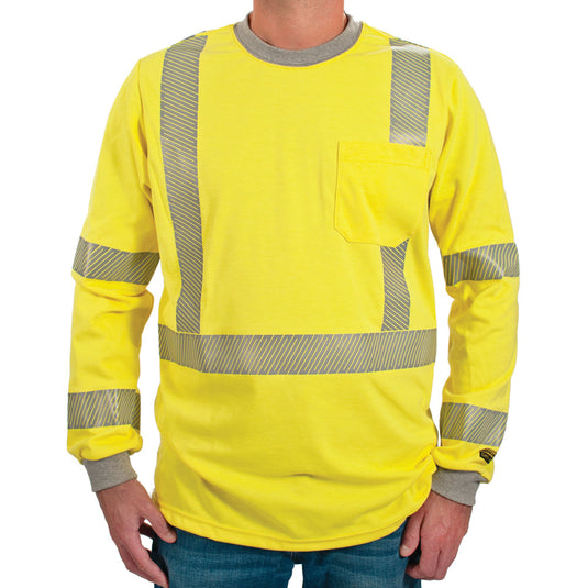 Oro Polartec Hi Visibility FR Shirt with Segmented Striping