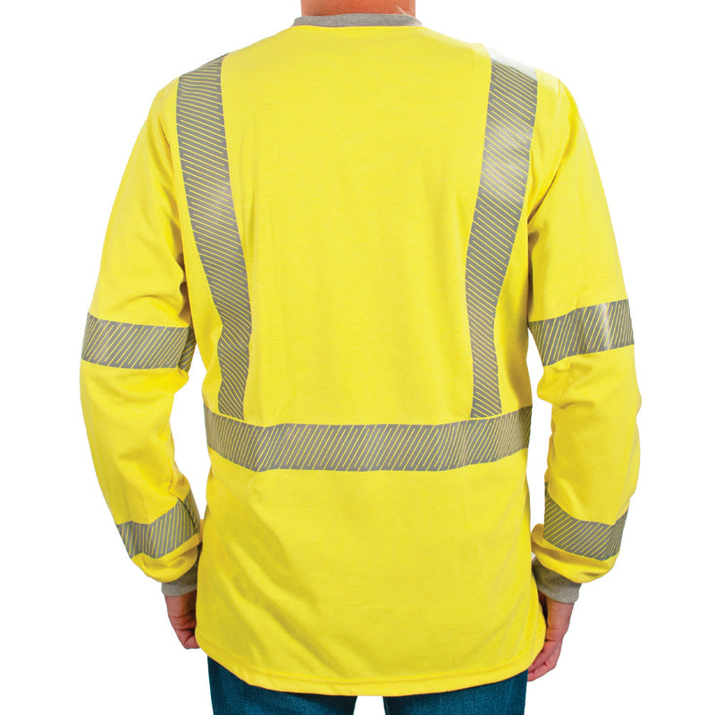 Load image into Gallery viewer, Oro Polartec Hi Visibility Flame Resistant Shirt with Segmented Striping
