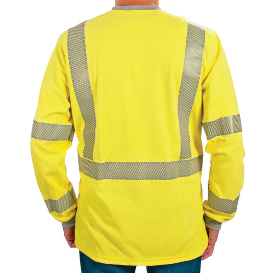 Oro Polartec Hi Visibility Flame Resistant Shirt with Segmented Striping