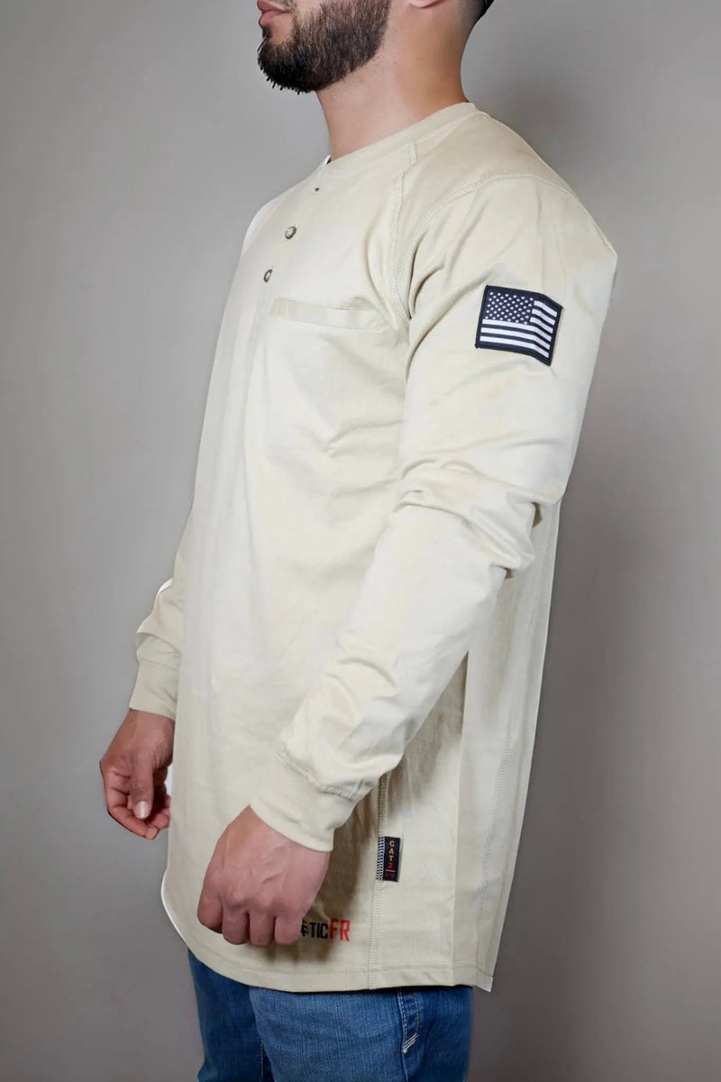 Load image into Gallery viewer, FR 3-Button Henley Shirt - Tan
