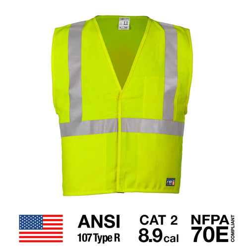 Kishigo FR Lime Green Arc Vest