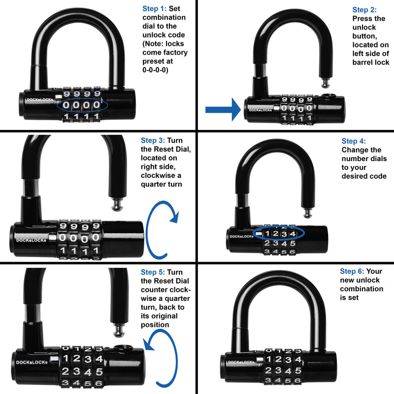 Load image into Gallery viewer, DocksLocks® Heavy Duty Cinch Style 8mm Security Chain - (3ft, 6ft or 10ft) - Weatherproof and Cut Proof with Short Shackle U-Lock
