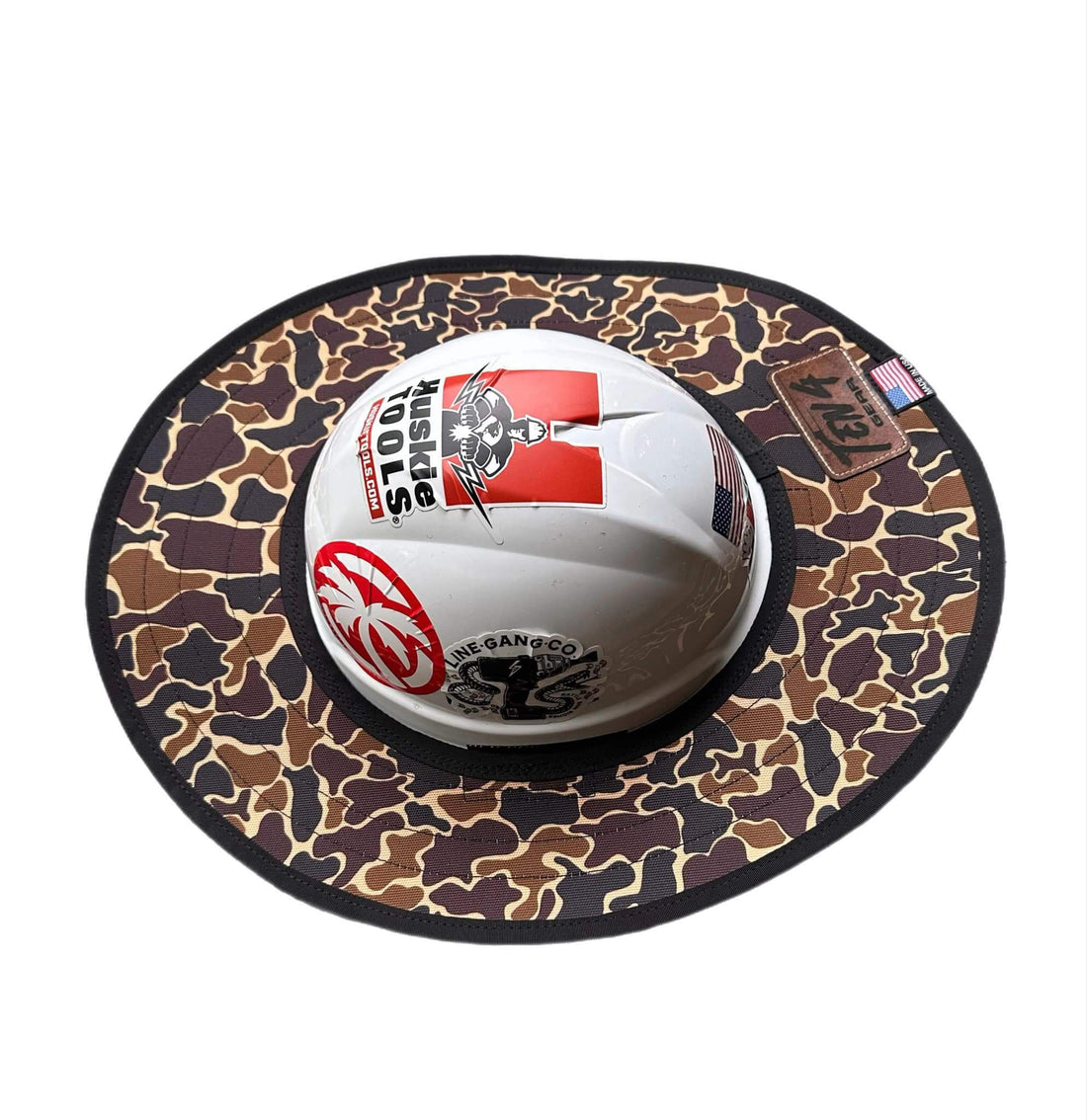 D- Duck Camo Hard Hat Sun Shade Visor – Water-Resistant Worksite Visor for Full Brim & Kask Hard Hats