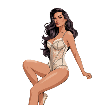Boudoir Woman sticker (Dark hair)
