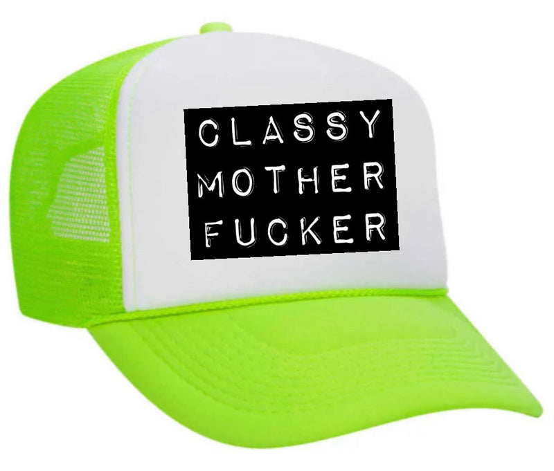 Load image into Gallery viewer, Classy Mother Fucker Block Trucker Hat

