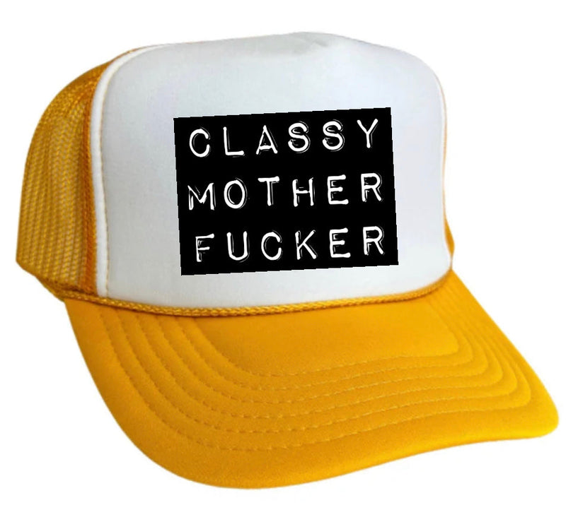 Load image into Gallery viewer, Classy Mother Fucker Block Trucker Hat
