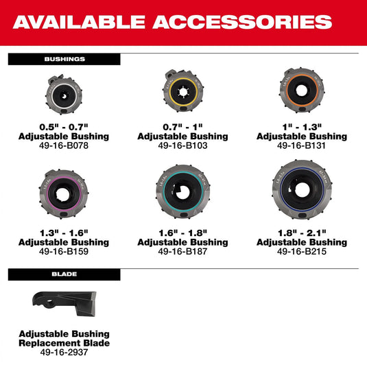 M18 FUEL Covered Conductor Cable Stripper Kit w/ Adjustable Bushings