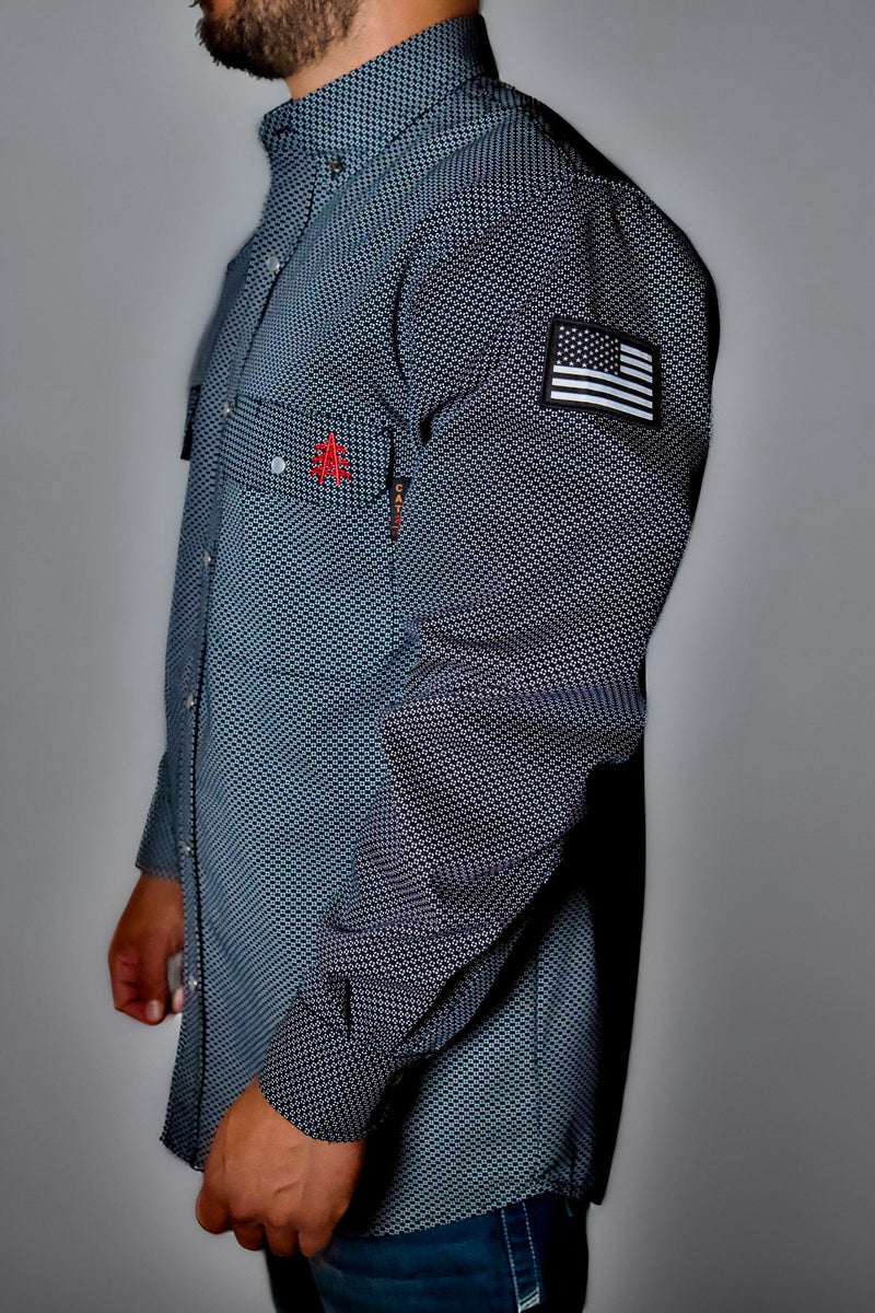 Load image into Gallery viewer, FR Pearl Snap Work Shirt - Shadow Black
