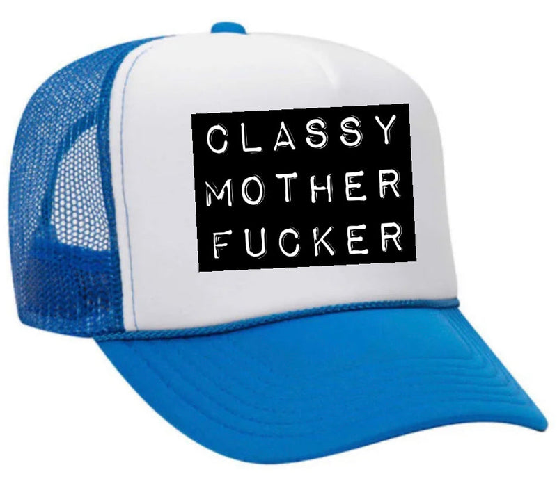 Load image into Gallery viewer, Classy Mother Fucker Block Trucker Hat
